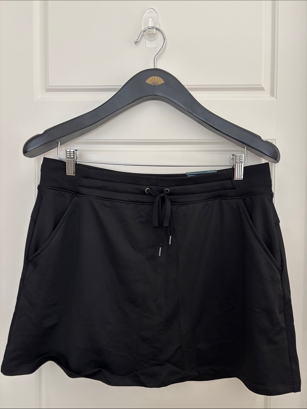 New tek gear Black Athletic Skort with Drawstring and Pockets